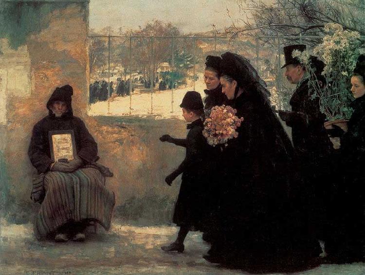 Emile Friant All Saints' Day oil painting image